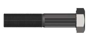 Tornillo hexagonal 1/4" × 2-1/2", grado 5